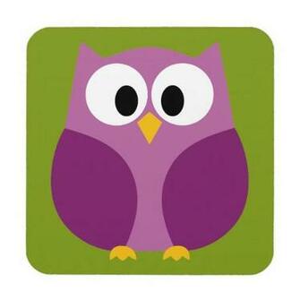 Cute Owl Cartoon Coaster