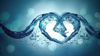 Water 3d Heart Desktop HD Wallpaper Wide