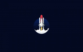 Space Shuttle Dark Background Minimal Wallpaper And