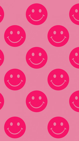 Pink Smiles Screensaver Preppy Wallpaper iPhone