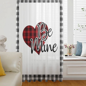 Amazon Leosucre Sheer Curtains Inch Length Valentines Day