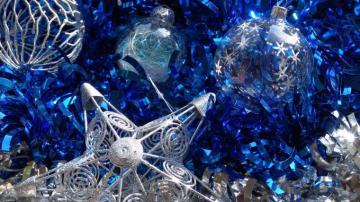 Ornament Silver Christmas Desktop Wallpaper 4k HD