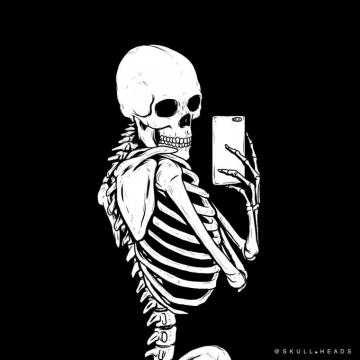 Mirror On The Wall Skeleton Art Skull