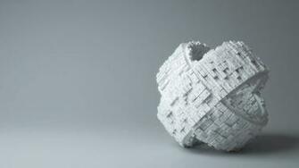 White Puzzle Piece 3d Background Wallpaper