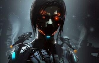 Wallpaper Eyes Girl Face Fiction Robot Cyborg Image For