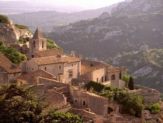 Village Of Les Baux Wallpaper Stock Photos