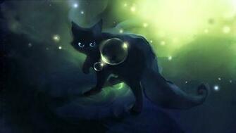 Mysterious Demon Cat Amazing Little Kitty Illustrations Wallpaper
