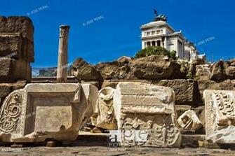 Archaeological Site Trajan S Forum On Background National