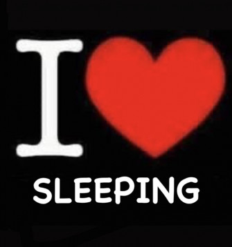 I Love Sleeping Blumenmuster Hintergrund Collage
