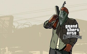 Masked With Kalashnikov Action Games Wallpaper Image Featuring Gta