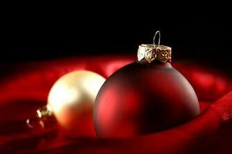 Wallpaper Ball Gold Red Decoration Toys Christmas