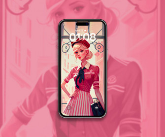 Preppy Girl Pink Wallpaper