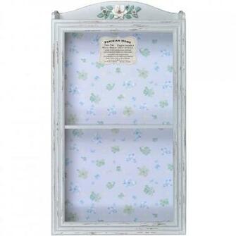 Distressed Shabby Chic Creamy Grey Color This Two Tier Solid Wood