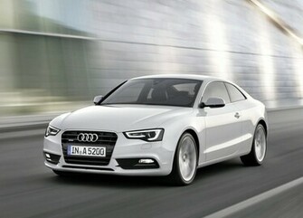 White Audi A5 Coupe Wallpaper HD