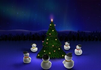 Christmas Night Snow Background
