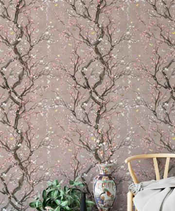 Japanese Floral Wallpaper Plum Blossom Kingdom Home Milton King