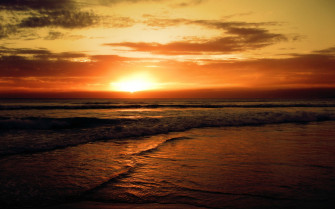 HD Sunset Beaches Background Wallpaper