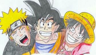 Naruto Goku And Ruffy Funny Wallpaper By Ultimatefanmanga On