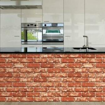 Brick Effect Self Adhesive Vinyl Wallpaper Sticky Back Plastic