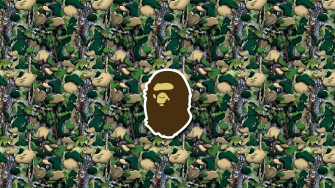 Green Bape Ape Camo HD Blue Live Wallpaper