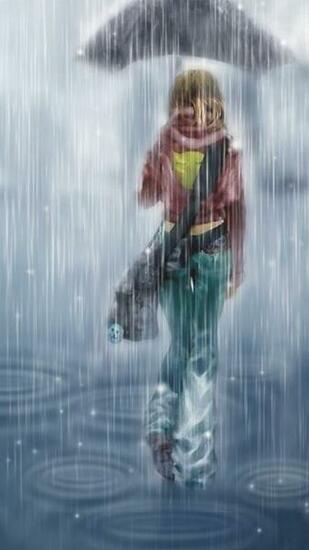 Animated Rain Wallpaper iPhone Full Size