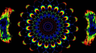 Trippy Dark Aesthetic Flower Art Wallpaper