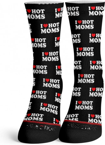 Amazon Function I Heart Hot Moms Funny Adult Socks Fashion