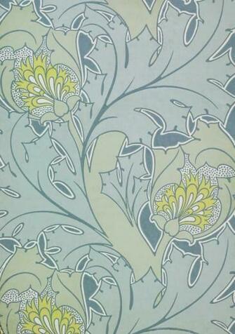 The Iolanthe Wallpaper C F A Voysey Essex Co Color Woodblock