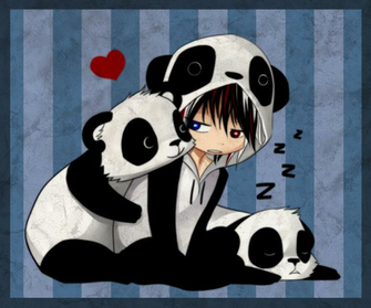 Anime Manga Chibi Pandas Emo Art Girl Panda