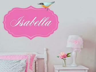 Custom Name Sign With Birds Silk Interiors Wallpaper