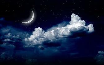 Night Moon Stars Wallpaper HD