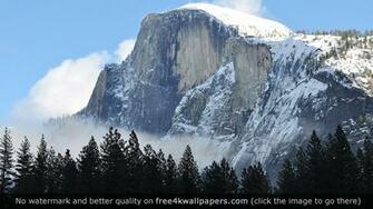 Half Dome In Winter Yosemite National Park 4k Wallpaper