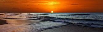 Sunset Beach iPhone Panoramic Wallpaper iPad