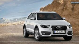 Audi Q3 In White Color Closeup Wallpaper