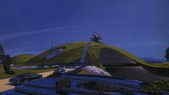 Futuristic Artwork Syd Mead Wallpaper
