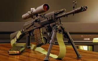 Rifle Ak Con Mira Telesc Wallpaper