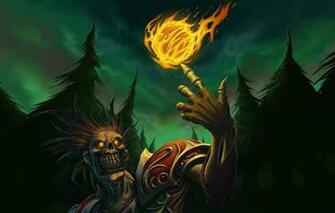 Wallpaper Wow World Of Warcraft Undead Fireball Image For