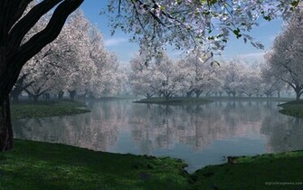 Spring Wallpaper Lake Computer Beautiful Desktop