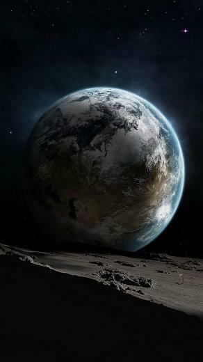Nasa iPhone Wallpaper Earth From The Moon HD Retina Jpg