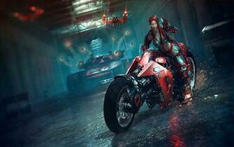 Wallpaper Of Sci Fi Biker Girl Computer Desktop Image