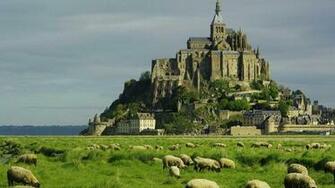 French France Saint Michel Monastery Church Abbey Cathedral Wallpaper