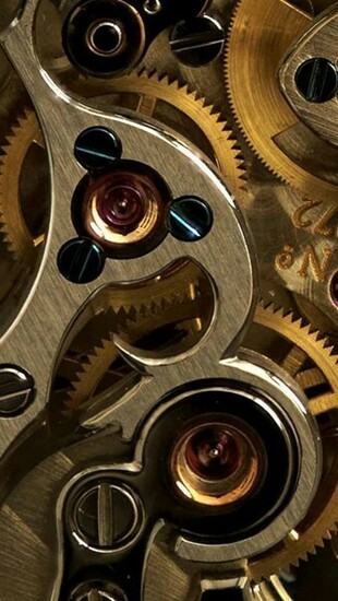 Golden Watch Gears iPhone 5s Wallpaper