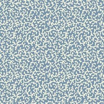 Waverly Cottage Azure Blue And Pure White Savoy Wallpaper