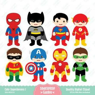 Cute Superhero Clip Art