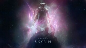 Skyrim Wallpaper Dragonborn Purple Haze