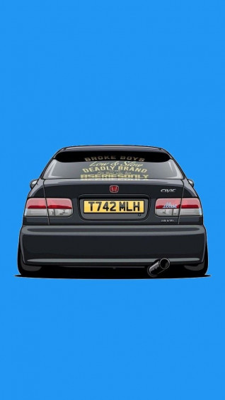 Abd Rahman Nasr On Civic In Hatchback
