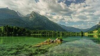 Wallpaper Mountains Lake Hintersee Austria HD Widescreen