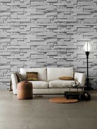 3d Design Brick Stone Rock Pvc Vinyl Wall Covering Wallpaper