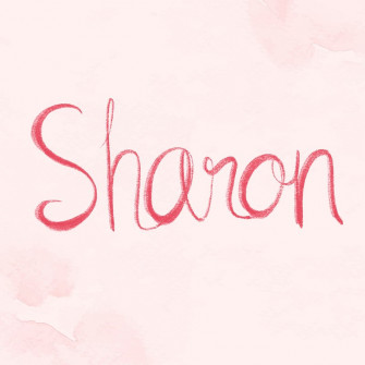 Sharon Name Pink Vector Script Wallpaper