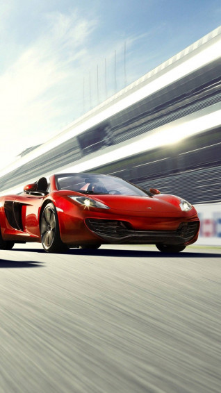 Red Mclaren 12c Car iPhone Wallpaper